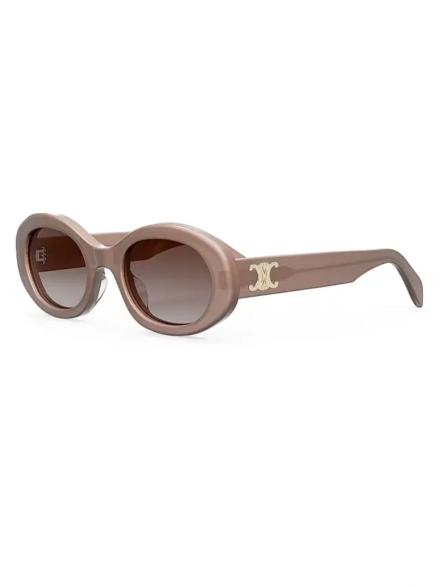 Celine Women's Triomphe 52MM Oval Sunglasses - Shiny Brown