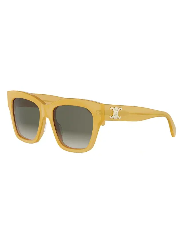 Celine Women's 55MM Square Sunglasses - Yellow Grey