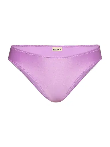 L'Agence Women's Shimmer Solids Nicole Bikini Bottom - Light Violet | Thumbnail 1 L'Agence Women's Shimmer Solids Nicole Bikini Bottom - Light Violet | Thumbnail 1