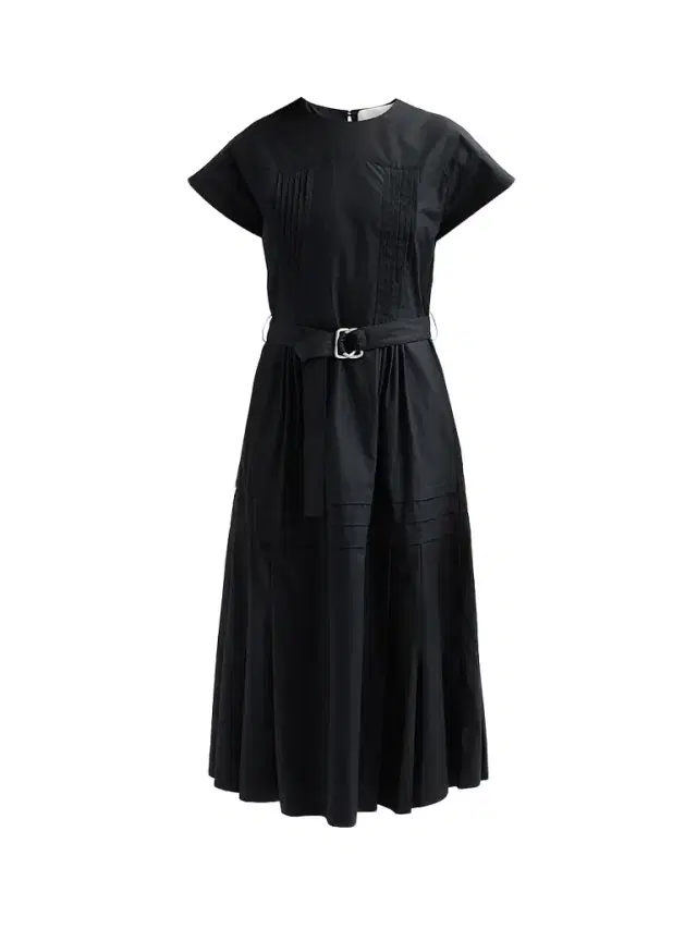 3.1 Phillip Lim Women's Pleated Cotton Poplin Midi Dress - Black - Size 12
