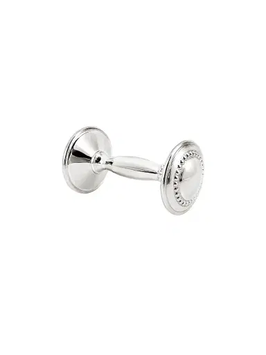Cunill Beaded Sterling Silver Barbell Baby Rattle - Silver | Thumbnail 1