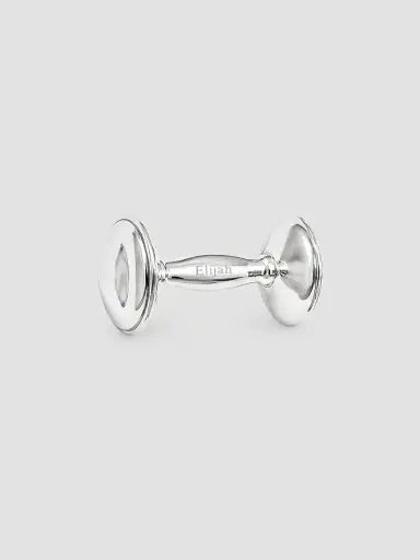 Cunill Sterling Silver Barbell Baby Rattle - Silver | Thumbnail 2