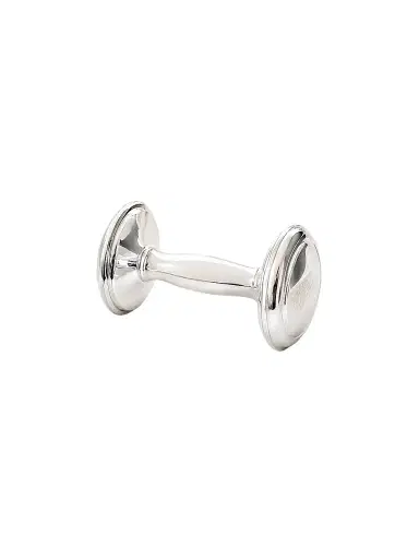 Cunill Sterling Silver Barbell Baby Rattle - Silver | Thumbnail 1