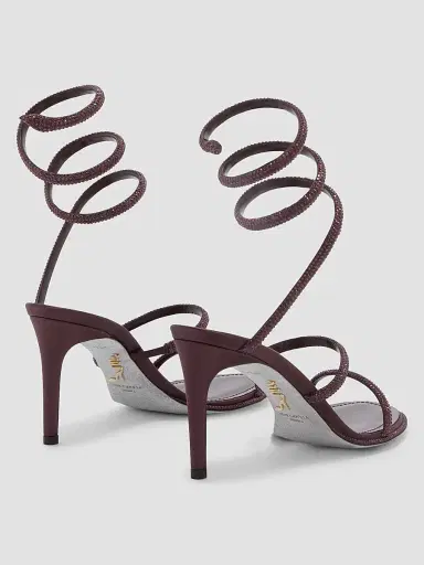 René Caovilla Women's Cleo 105MM Satin Sandals | Thumbnail 4 René Caovilla Women's Cleo 105MM Satin Sandals | Thumbnail 4