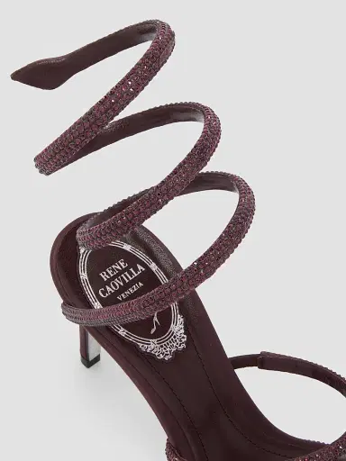 René Caovilla Women's Cleo 105MM Satin Sandals | Thumbnail 6 René Caovilla Women's Cleo 105MM Satin Sandals | Thumbnail 6