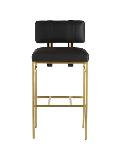 Arteriors Laney Bar Stool - Black | Thumbnail 1