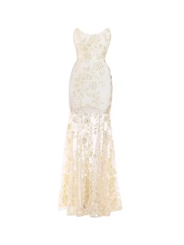 Zhivago Women's The Voice Returns Embroidered Strapless Gown - Ivory - Size 14