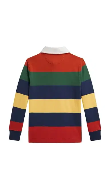 Polo Ralph Lauren Kids Long Sleeve Jersey Knit Striped Rugby Shirt | Thumbnail 2
