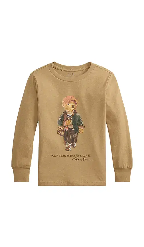 Polo Ralph Lauren Kids -sleeve Jersey Knit Bear Graphic Crew Neck T-shirt