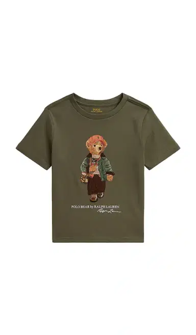 Polo Ralph Lauren Kids Shirt Sleeve Jersey Knit Bear Graphic T-shirt | Thumbnail 1