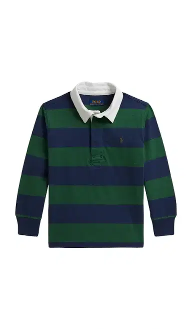 Polo Ralph Lauren Kids Long-sleeve Cotton Jersey Striped Rugby Shirt | Thumbnail 1