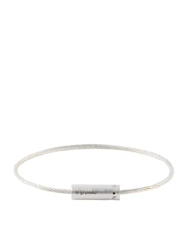 LE GRAMME 7g Brushed Sterling Silver Cable Bracelet - Men