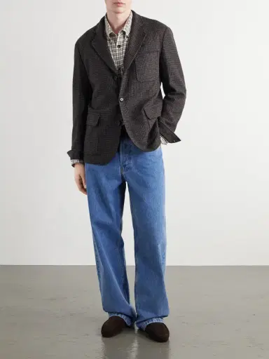 Oliver Spencer Solms Wool-Blend Houndstooth Blazer - Men | Thumbnail 2