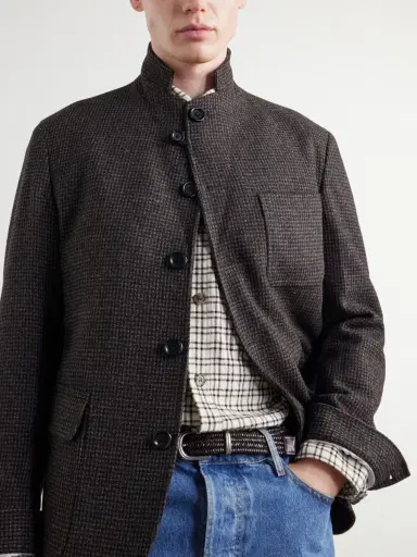 Oliver Spencer Solms Wool-Blend Houndstooth Blazer - Men | Thumbnail 5
