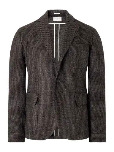 Oliver Spencer Solms Wool-Blend Houndstooth Blazer - Men | Thumbnail 1