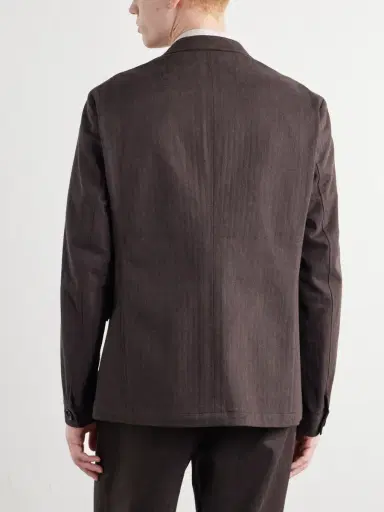 Oliver Spencer Solms Cotton-Blend Herringbone Suit Jacket - Men | Thumbnail 4