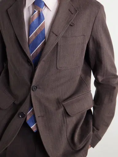 Oliver Spencer Solms Cotton-Blend Herringbone Suit Jacket - Men | Thumbnail 5