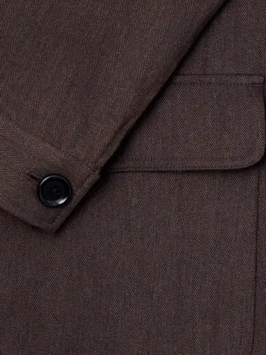 Oliver Spencer Solms Cotton-Blend Herringbone Suit Jacket - Men | Thumbnail 6