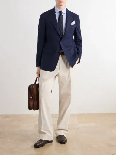 dunhill Wool and Mohair-Blend Prince of Wales Blazer - Men | Thumbnail 2