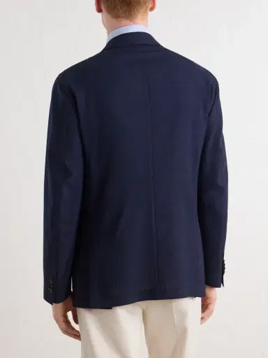 dunhill Wool and Mohair-Blend Prince of Wales Blazer - Men | Thumbnail 4