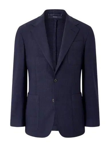 dunhill Wool and Mohair-Blend Prince of Wales Blazer - Men | Thumbnail 1