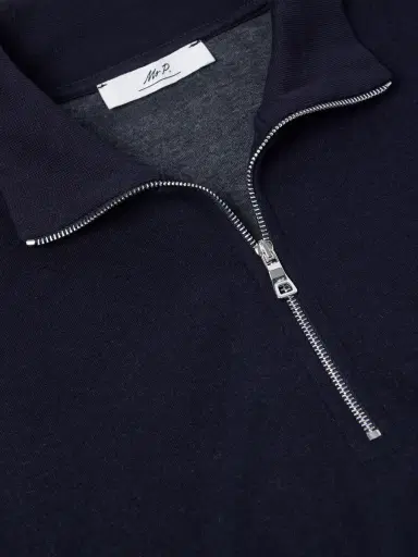 MR P. Cotton-Blend Double-Faced Jersey Half-Zip Sweatshirt - Men | Thumbnail 6