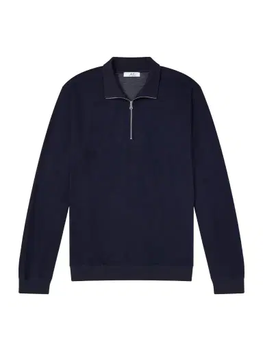 MR P. Cotton-Blend Double-Faced Jersey Half-Zip Sweatshirt - Men | Thumbnail 1