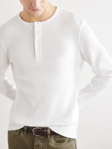 MR P. Ribbed Organic Cotton Henley T-Shirt - Men | Thumbnail 5 MR P. Ribbed Organic Cotton Henley T-Shirt - Men | Thumbnail 5