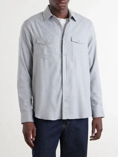 MR P. Herringbone Cotton and Lyocell-Blend Shirt - Men | Thumbnail 3