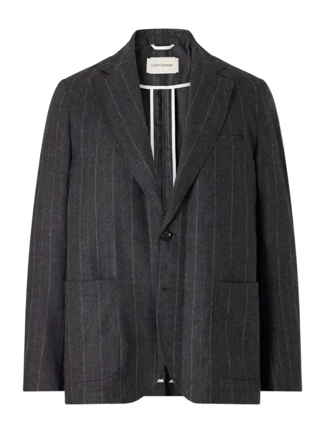 Oliver Spencer Westbury Striped Wool-Blend Suit Jacket - Men