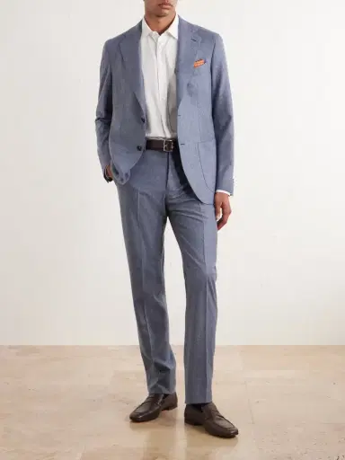 Caruso Straight-Leg Wool and Cashmere-Blend Suit Trousers - Men | Thumbnail 2