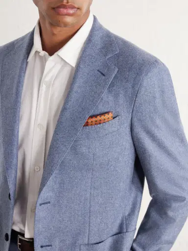 Caruso Wool and Cashmere-Blend Flannel Suit Jacket - Men | Thumbnail 5