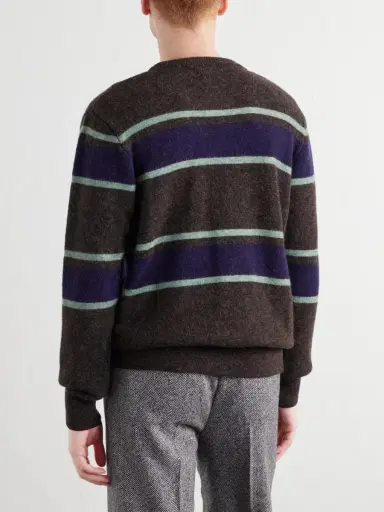 Oliver Spencer Blenheim Striped Wool-Blend Sweater - Men | Thumbnail 4