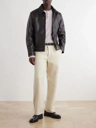 MR P. Straight-Leg Cotton and Cashmere-Blend Twill Trouser - Men | Thumbnail 2