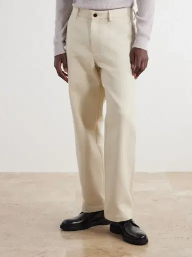 MR P. Straight-Leg Cotton and Cashmere-Blend Twill Trouser - Men | Thumbnail 3