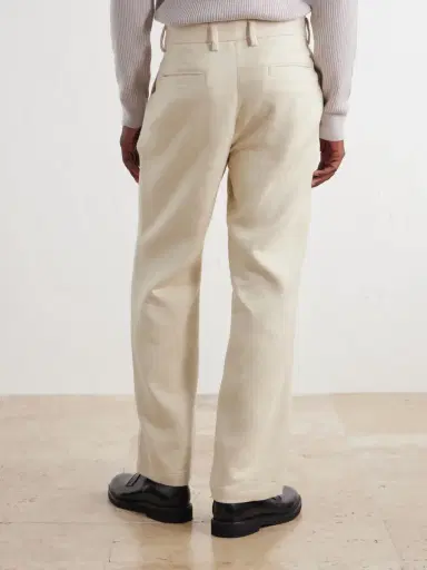 MR P. Straight-Leg Cotton and Cashmere-Blend Twill Trouser - Men | Thumbnail 4