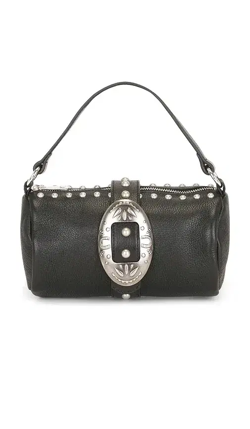 Understated Leather Mini Buckle Handbag