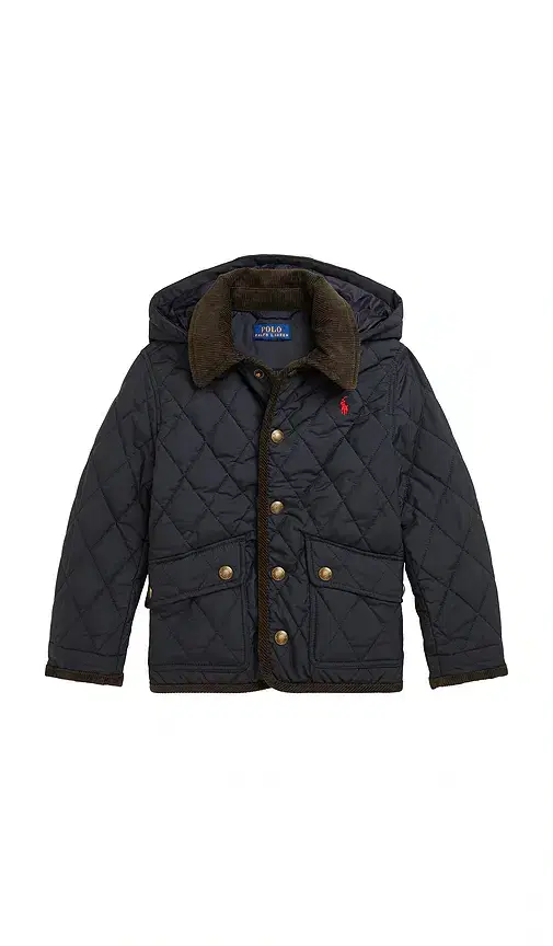 Polo Ralph Lauren Kids Matte Fine Poly Kempton Barn Jacket With Removable Hood