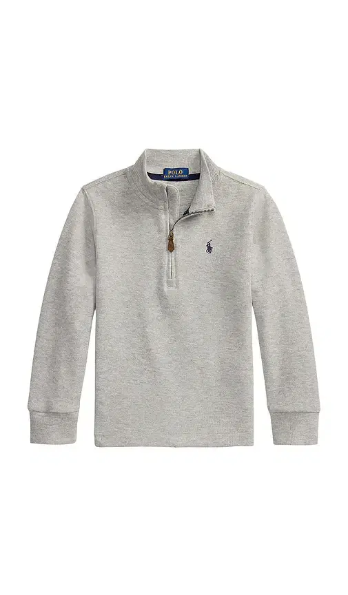 Polo Ralph Lauren Kids Long Sleeve Estate Rib Mock Neck Half Zip Pullover