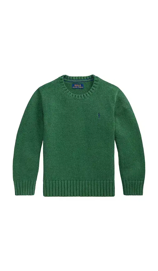 Polo Ralph Lauren Kids G-sleeve Combed Cotton Crewneck Sweater