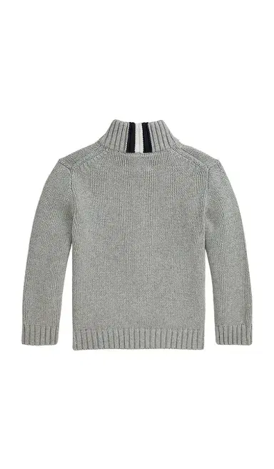 Polo Ralph Lauren Kids Long Sleeve Combed Cotton Knit Full Zip Sweater | Thumbnail 2