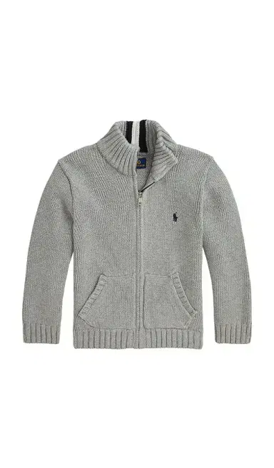 Polo Ralph Lauren Kids Long Sleeve Combed Cotton Knit Full Zip Sweater | Thumbnail 1
