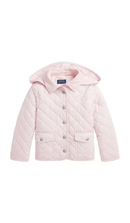 Polo Ralph Lauren Kids Recycled Poly Audrey Quilted Barn Jacket With Removable Hood