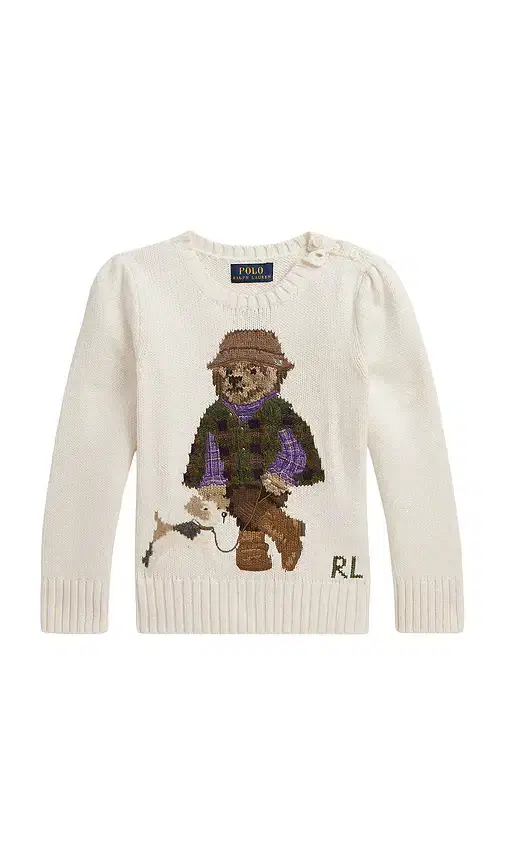 Polo Ralph Lauren Kids Cotton Long Sleeve-crew Neck Pullover-sweater