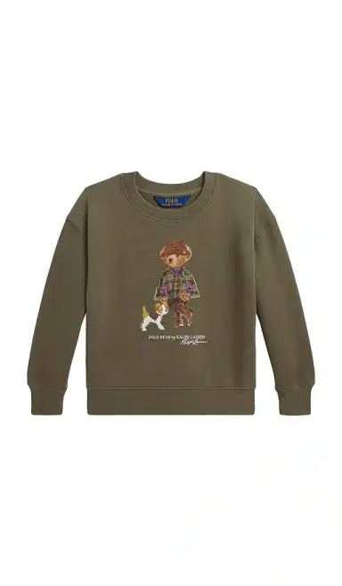 Polo Ralph Lauren Kids Long Sleeve Magic Fleece Novelty Bear Crew Neck Sweatshirt | Thumbnail 1