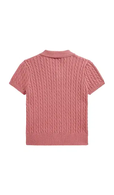 Polo Ralph Lauren Kids Short Sleeve Combed Cotton Mini Cable Knit Polo | Thumbnail 2