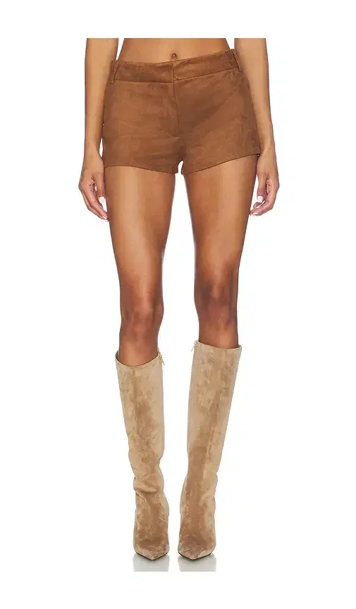 superdown Priya Faux Suede Hot Short