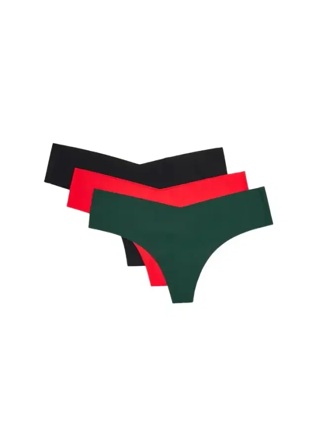 Commando Seamless Microfiber Thongs, Set of 3