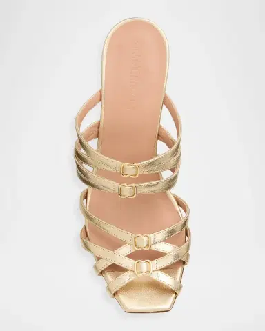 Zimmermann 5mm Solstice Metallic Leather Mules | Thumbnail 3