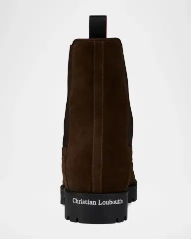 Christian Louboutin Men's Cavernos Leather Chelsea Boots | Thumbnail 2